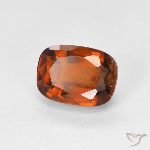 Grenat Hessonite Orange foncé naturelle Coussin, 1.60 ct, VS