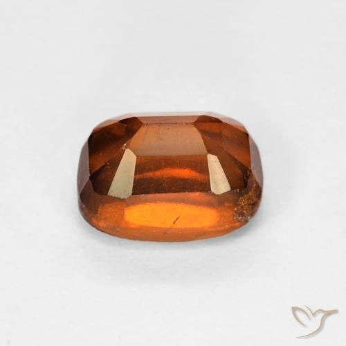 Grenat Hessonite Orange foncé naturelle Coussin, 1.60 ct, VS