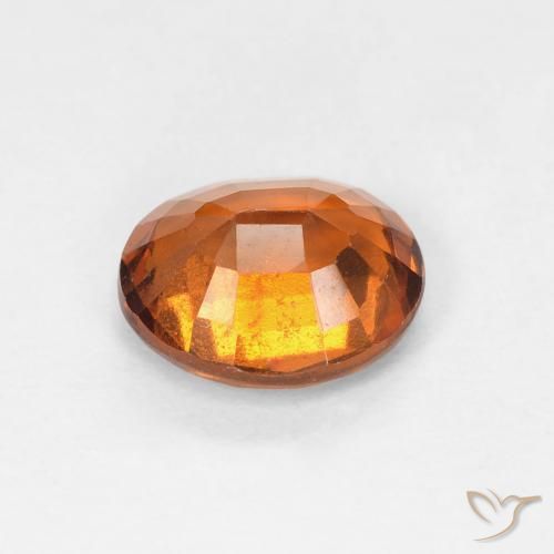 Grenat Hessonite Orange foncé naturelle ovale, 1.36 ct, VS