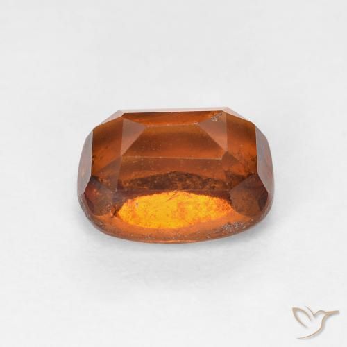 Grenat Hessonite Orange foncé naturelle Coussin, 2.33 ct, VVS-VS