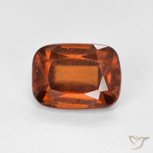Grenat Hessonite Ambre orange naturelle Coussin, 2.14 ct, VS