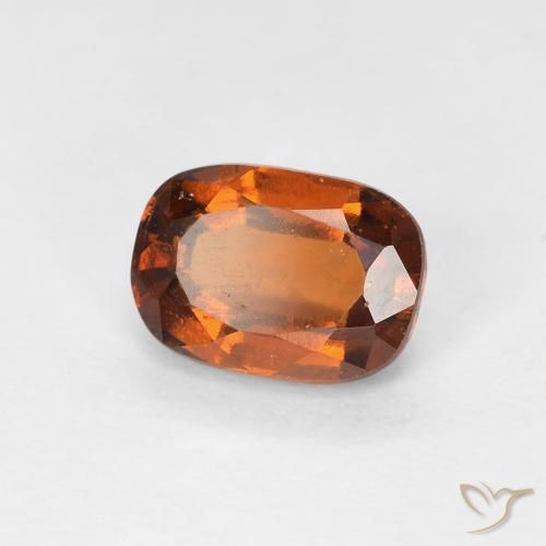 Grenat Hessonite Orange moyen naturelle Coussin, 1.24 ct, VS