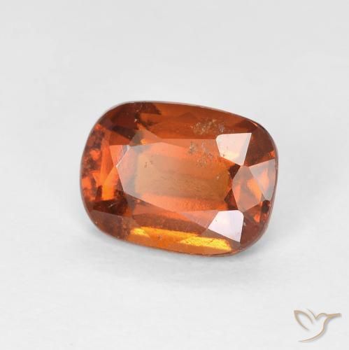Grenat Hessonite Orange foncé naturelle Coussin, 1.83 ct, VS