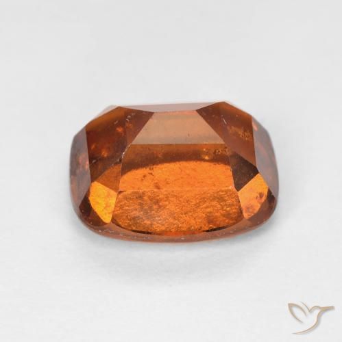 Grenat Hessonite Orange rougeâtre naturelle Coussin, 3.22 ct, VS