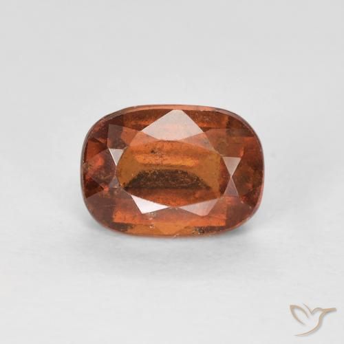 Grenat Hessonite Ambre orange naturelle Coussin, 1.31 ct, VS
