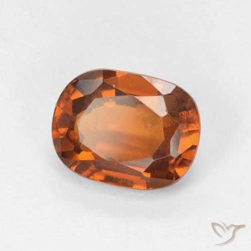Grenat Hessonite Orange terreux naturelle Coussin, 1.69 ct, VVS-VS