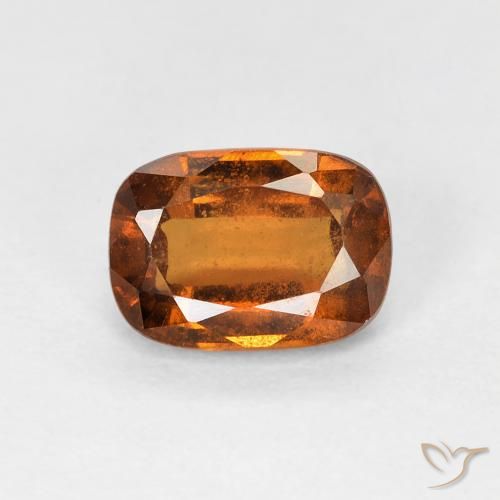 Grenat Hessonite Orange moyen naturelle Coussin, 1.14 ct, VVS-VS