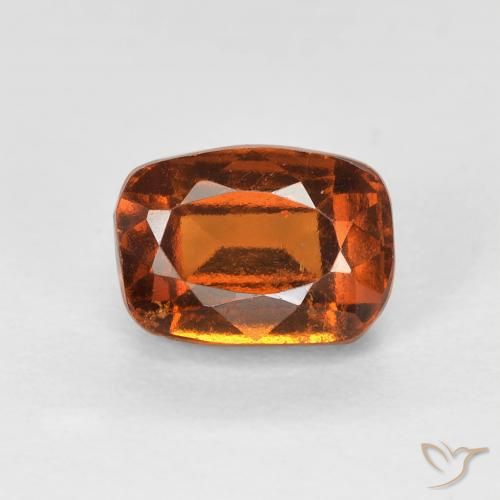 Grenat Hessonite Orange moyen naturelle Coussin, 1.57 ct, VVS-VS