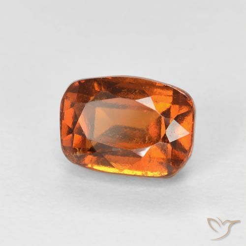 Grenat Hessonite Orange moyen naturelle Coussin, 1.57 ct, VVS-VS