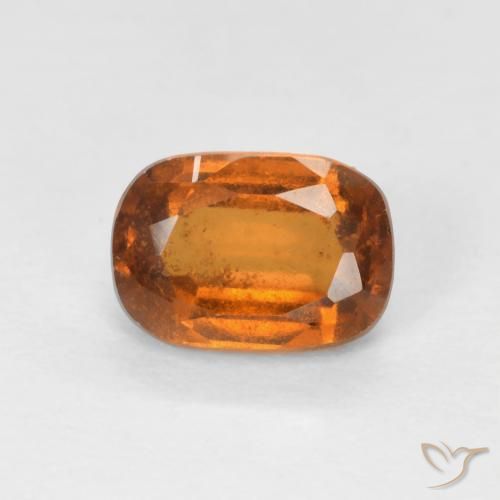 Grenat Hessonite Orange jaunâtre naturelle Coussin, 1.26 ct, VVS-VS