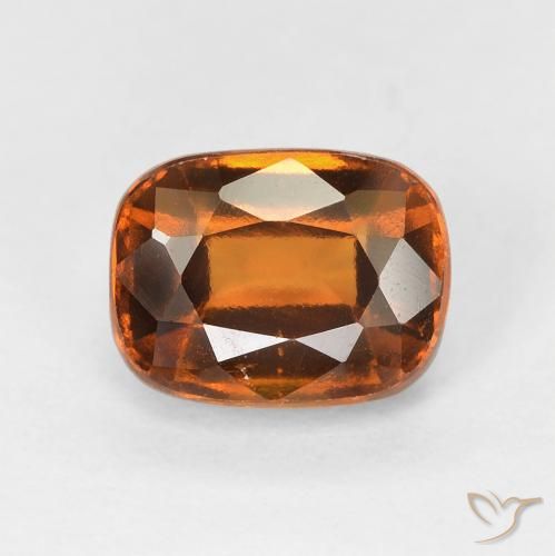 2.20ct Naturel Orange foncé Grenat Hessonite, Coussin, VVS-VS