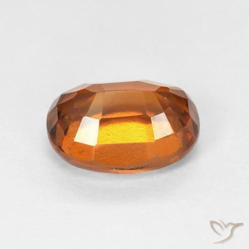 Grenat Hessonite Orange moyen naturelle ovale, 1.89 ct, VVS-VS