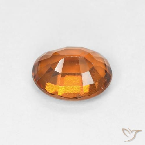 Grenat Hessonite Orange moyen naturelle ovale, 1.26 ct, VVS-VS