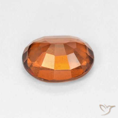 Grenat Hessonite Medium Dark-Orange naturelle ovale, 1.60 ct, VVS-VS