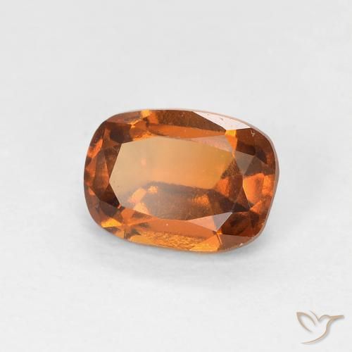 Grenat Hessonite Orange jaunâtre naturelle Coussin, 1.08 ct, VVS-VS