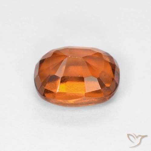 Grenat Hessonite Medium Dark-Orange naturelle Coussin, 2.13 ct, VVS-VS
