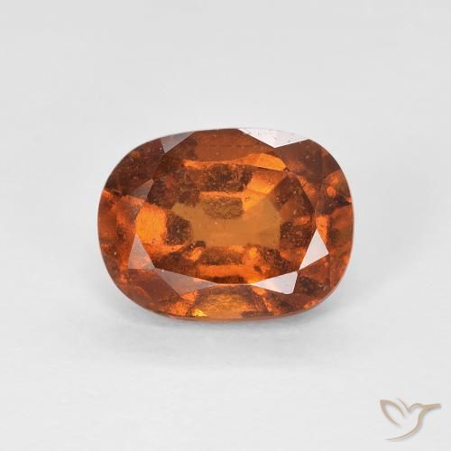 1.79ct Naturel Orange rougeâtre Grenat Hessonite, Coussin, VS