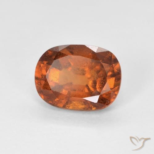 Grenat Hessonite Orange rougeâtre naturelle Coussin, 1.79 ct, VS