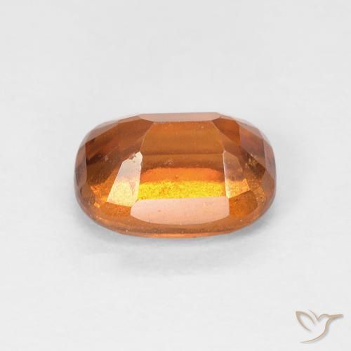 Grenat Hessonite Orange foncé naturelle Coussin, 1.35 ct, VS