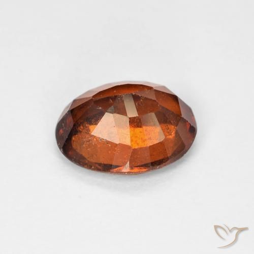 Grenat Hessonite Ambre orange naturelle ovale, 1.45 ct, VS
