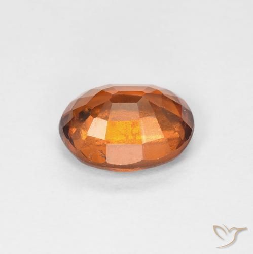 Grenat Hessonite Medium Dark-Orange naturelle ovale, 1.53 ct, VS