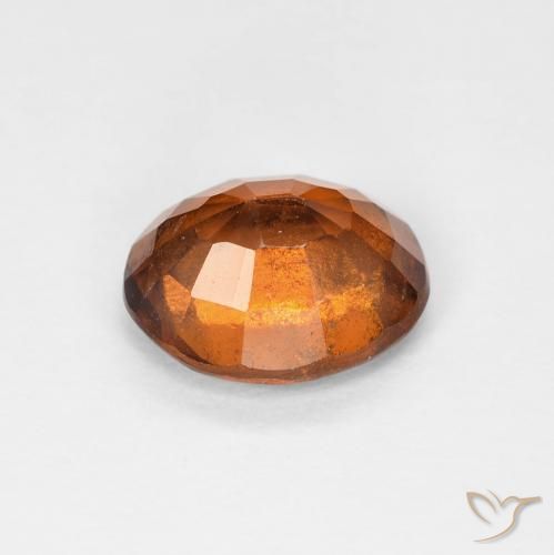 Grenat Hessonite Medium Dark-Orange naturelle ovale, 1.75 ct, VS