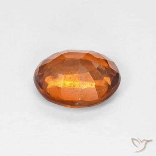 Grenat Hessonite Orange foncé naturelle ovale, 1.71 ct, VS