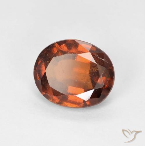 Grenat Hessonite Orange moyen naturelle ovale, 1.84 ct, VS