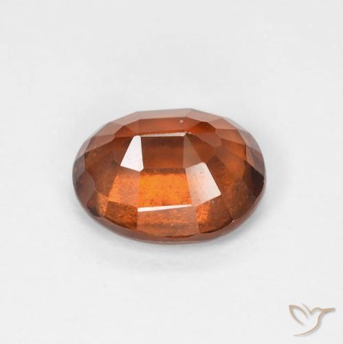 Grenat Hessonite Orange moyen naturelle ovale, 1.84 ct, VS