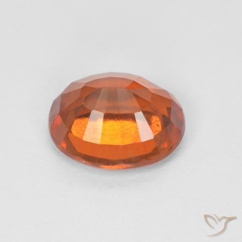 Grenat Hessonite Medium Dark-Orange naturelle ovale, 1.74 ct, VS