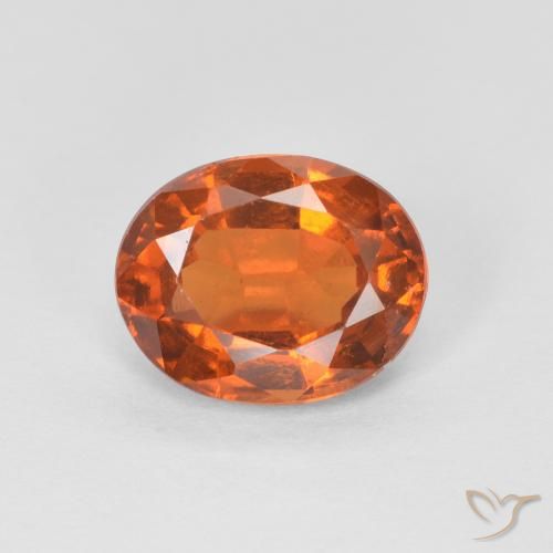 1.56ct Naturel Orange foncé Grenat Hessonite, ovale, VS