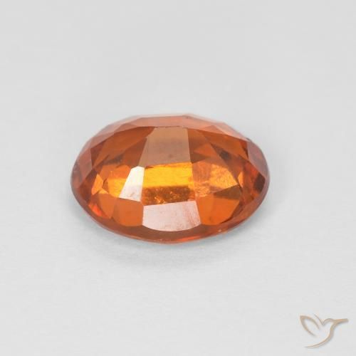 Grenat Hessonite Orange foncé naturelle ovale, 1.56 ct, VS