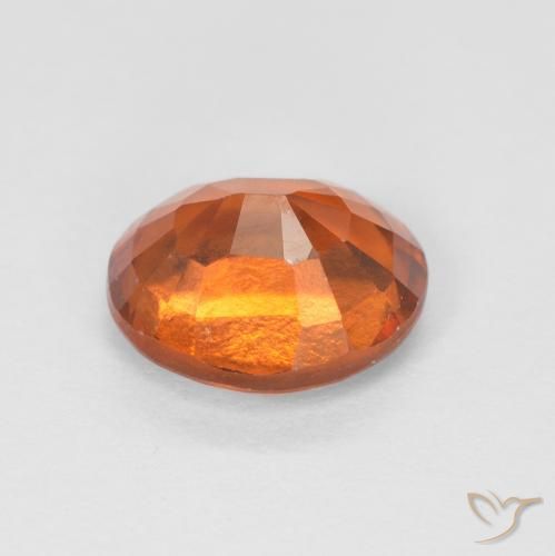 Grenat Hessonite Medium Dark-Orange naturelle ovale, 1.51 ct, VS