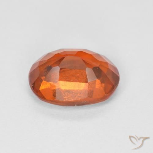 Grenat Hessonite Medium Dark-Orange naturelle ovale, 1.44 ct, VS