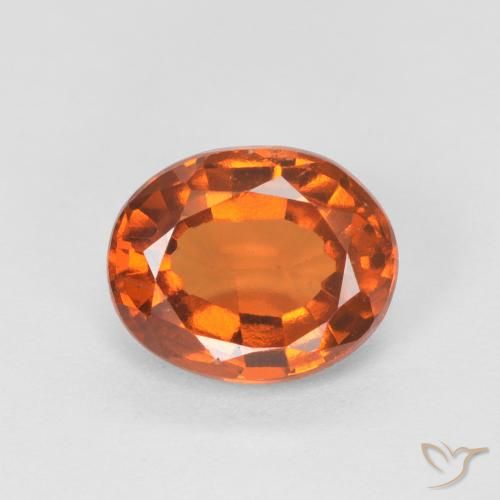 1.43ct Naturel Orange foncé Grenat Hessonite, ovale, VVS