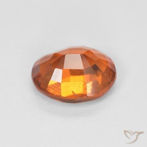Grenat Hessonite Orange foncé naturelle ovale, 1.43 ct, VVS