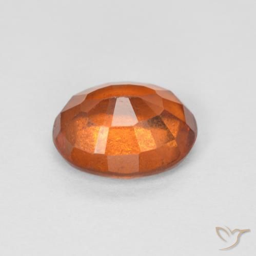 Grenat Hessonite Medium Dark-Orange naturelle ovale, 1.34 ct, VS