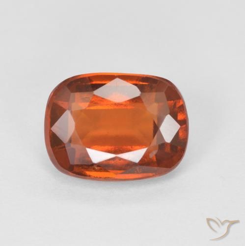 Grenat Hessonite Orange rougeâtre naturelle Coussin, 1.90 ct, VS-SI