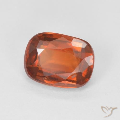 Grenat Hessonite Orange rougeâtre naturelle Coussin, 1.90 ct, VS-SI
