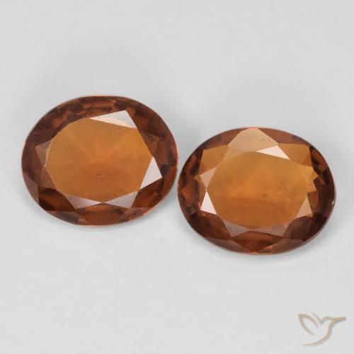 2.93ctw Naturel Orange foncé Grenat Hessonite, ovale, VS-SI