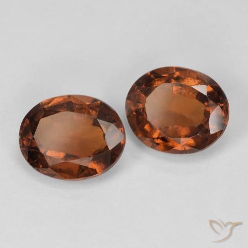 2.88ctw Naturel Orange foncé Grenat Hessonite, ovale, VS-SI