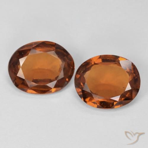 3.47ctw Naturel Ambre orange Grenat Hessonite, ovale, VS-SI