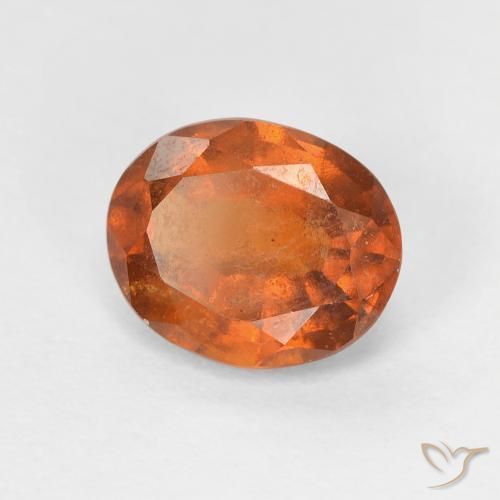 Grenat Hessonite Orange foncé naturelle ovale, 1.45 ct, VS-SI