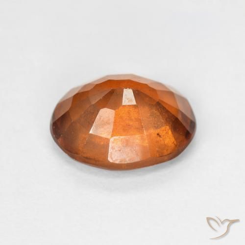 Grenat Hessonite Orange foncé naturelle ovale, 1.45 ct, VS-SI