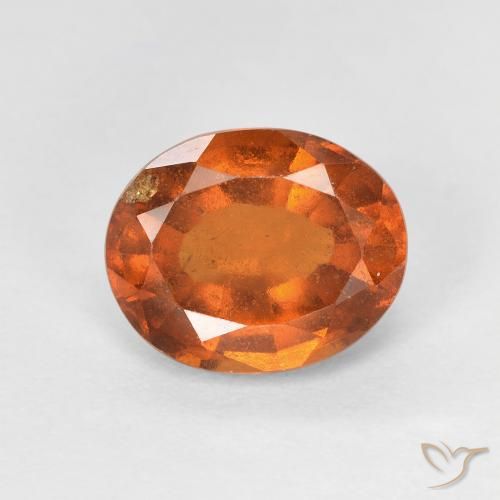 Grenat Hessonite Orange foncé naturelle ovale, 2.66 ct, VS-SI