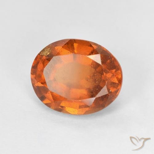 Grenat Hessonite Orange foncé naturelle ovale, 2.66 ct, VS-SI