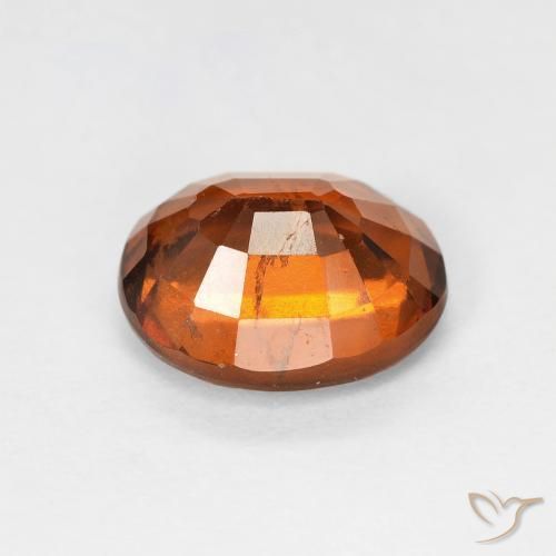 Grenat Hessonite Medium Dark-Orange naturelle ovale, 2.67 ct, VS-SI