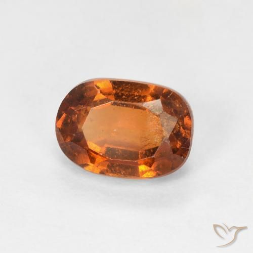 Grenat Hessonite Orange foncé naturelle ovale, 1.32 ct, VS
