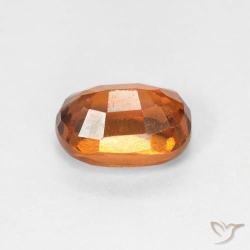Grenat Hessonite Orange foncé naturelle ovale, 1.32 ct, VS
