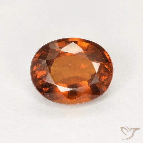 1.23ct Naturel Orange rougeâtre Grenat Hessonite, ovale, VS